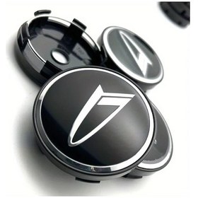 Resim Chuangyinshop 4 Parça Siyah 60mm 3d Jant Kapakları Daihatsu Terios Sirion Mira Materia Rocky Yrv Feroza Charade Oto Rim Aksesuar 