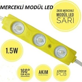 Resim 3 Lü 20 Adet Mercekli Modül Led Amber 1,5 Watt 12 Volt 