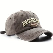Resim Vintage Brooklyn 1947 Nakışlı Beyzbol Şapkası - Hafif, Nefes Alabilen Polyester, Dış Mekan Aktiviteleri ve Günlük Giyim İçin Ayarlanabilir Uyum, Erkekler ve Kadınlar İçin Mükemmel Hediye 
