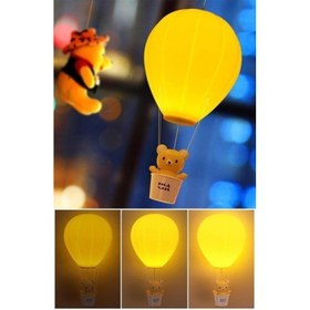 Resim ® Balonlu Ayıcıklı Eğlenceli Dekoratif Gece Lambası Aydınlatması 