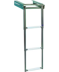 Resim Platform Alti Teleskopik Paslanmaz Merdiven 3 Basmamak 85Cm 