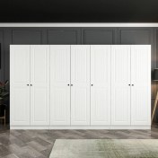 Resim Minar Kale 7 Mebran Kapaklı 2ç Dolap - Beyaz 210 cm 