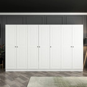 Resim Minar Kale 7 Mebran Kapaklı 2ç Dolap - Beyaz 210 cm 