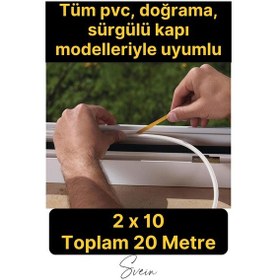 Resim Pvc Doğrama Pencere Fitili İzolasyon Bandı Kendinden Yapışkanlı Beyaz Kauçuk Yalıtım Bant 2x10 20 Mt 