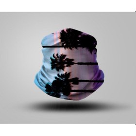 Resim Mavi Desenli Bandana Siyah 