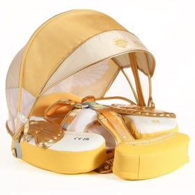 Resim Mambobaby Yüzme Simidi - Gold Angel, Emniyetli, Gölgelikli ve Ayak Destekli 