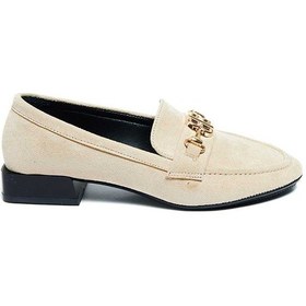Resim Bestello Tokalı Termoplastik Loafer 281-23090 Kadın Ayakkabı Bej Suet 