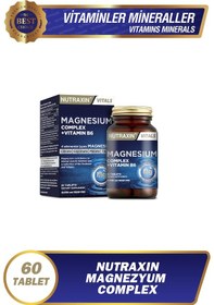 Resim Nutraxin Magnezyum Complex 60 Tablet 125 Mg - Bisiglinat - Taurat - Malat - Sitrat - B6 