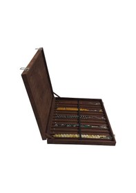 Resim Tesbih Kutusu Askılı Camsız Alcantara 2 Katlı 
