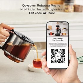 Resim Karaca Çaysever Robotea Pro 4 in1 Konuşan Çay Makinesi Su Isıtıcı Filtre Kahve Makinesi 