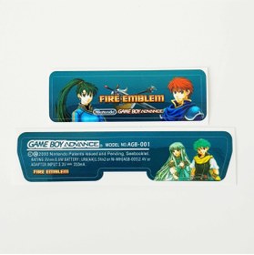 Resim POPKONSOL Nintendo Gameboy Advance Arka Yapıştırma Fire Emblem Gba Back Tag Sticker Model 07 