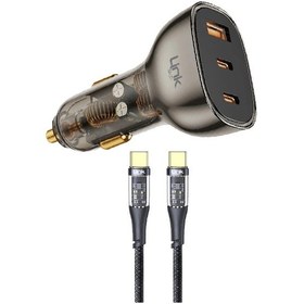 Resim Linktech C508 80w 2xpd 30+20w + Usb Araç İçi Type-c Şarj Aleti - 