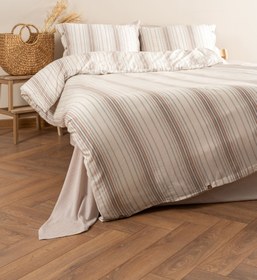 Resim Felix | İpliği Boyalı Battal Boy Nevresim Takımı - Kiremit 