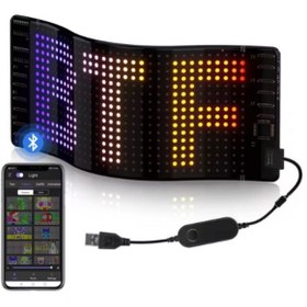 Resim Apexi Led Panel Araç İçi Cama Yapışan Uygulama İle Telefon Kontrollü Led Ekran Panel 