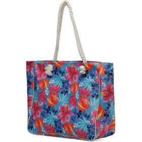 Resim Polaris Bıg Floral Plj 4fx Mavı Multı Kadın Plaj Çantası 000000000101697614 Mavi 