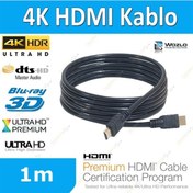 Resim 4K 1M Metre 4K 3D Ultra Hd Ethernet Destekli Altın Uç Hdmi Kablo 