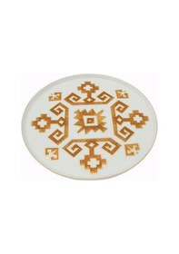 Resim Porland Arabesque Serisi 27cm Düz Tabak Desen1 Beyaz 