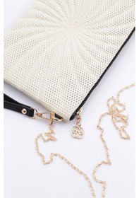 Resim Dgn 4102 Kadin Delik Desenli Fermuarli Çanta 4102-2337-R0283 Beyaz 