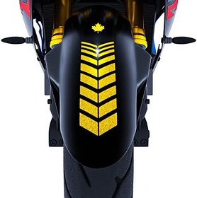 Resim 2 Adet Sport Motosiklet Çamurluk Reflektif Sarı Kask Sticker 