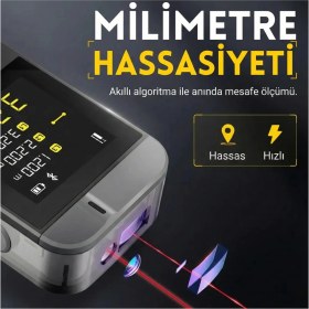 Resim Fnirsi IR40 Akıllı Mesafe Ölçer Lazer Metre 