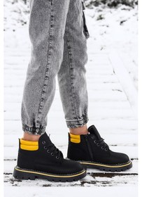 Resim Kiko Kids Fermuarlı Erkek Çocuk Bot Ayakkabı Arz 4552 Siyah 