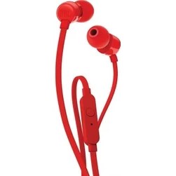 Resim JBL T110 Kırmızı Kablolu Kulak İçi Kulaklık 
