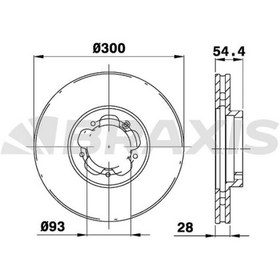 Resim ON FREN DISK AYNASI TRANSIT V347 2.2TDCI / 2.4TDCI / 3.2TDCI 06 /> A.CEKER OLCU: (300 * 28) 