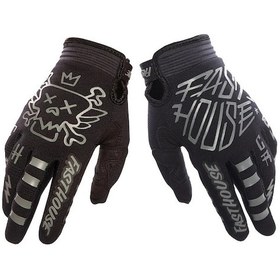 Resim Moto Bisiklet Sürüş Eldiveni Tam Parmaklı Dokunmatik Ekran Dış Mekan Sporları Bahar/ilkbahar Eldiveni Siyah Gri 