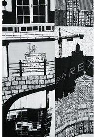 Resim Helsinki Duş Perdesi Siyah Beyaz 180x200 Siyah - Beyaz 