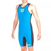 Resim M Powerskin Carbon Speedsuit Rear Zip Erkek Mavi Yüzücü Yarış Mayosu 001166865 Arena