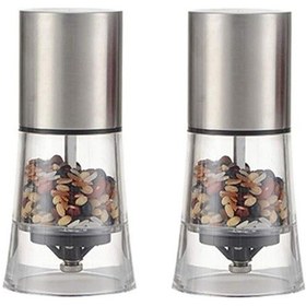 Resim Akrilik Hazneli İnox Değirmen 2 Li Seramik Bıçaklı 