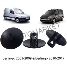 Resim arotomarket Cıtroen Berlingo Bagaj Halı Döşeme Klipsi 15 Adetli Paket 6995x9 2003 - 2017 