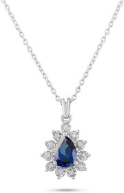 Resim 0.95 Karat Safir Pırlanta Kolye - HRD Sertifikalı 