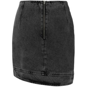 Resim Taşlı Antrasit Denim Etek - L 