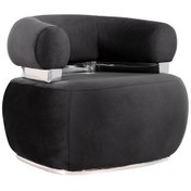 Resim Mobilya Stant Most Volpe Berjer Silinebilir Siyah Kadife Kumaş (Evinize Teslim) 