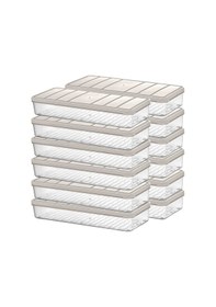 Resim Selka Home Nora Küçük Boy Saklama Kabı 1.2 L Ekru 12'Li Ekru 