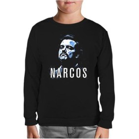 Resim Narcos Siyah Çocuk Sweatshirt 