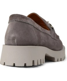 Resim Deery Kadın Hakiki Süet Gri Tokalı Loafer - 02037ZGRIC01 