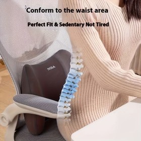 Resim Ofis ve Yatak Uyuyucuları İçin Ergonomik Bellek Köpüğü Bel Yastığı - Yıkanabilir Kapaklı Rahat Sırt Desteği Yastığı, Karışık Renkler 