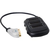 Resim S-Link Slx-Sc35 Scart To 3 Scart Çoklayıcı Metal Kasa Altın Uçlu Kablo 