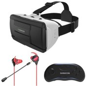 Resim Vrshınecon G06b+b01+hs6g Kulaklık Vr Gözlük Telefon 3d Sanal Gerçeklik Oyunu Kask Kafa Dijital Gözlük Giyen 