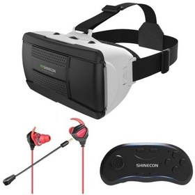 Resim Vrshınecon G06b+b01+hs6g Kulaklık Vr Gözlük Telefon 3d Sanal Gerçeklik Oyunu Kask Kafa Dijital Gözlük Giyen 
