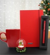 Resim Kişiye Özel Kırmızı Roller Kalem & Kırmızı Defter & Kardan Adam K 