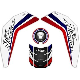 Resim GP Kompozit Honda Africa Twin CRF1000L Adventure 2016-2019 Uyumlu Tank Pad Seti Tricolor 