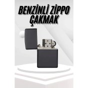 Resim Bayilik XML Hediyelik Zarif Zippo Model Siyah Benzinli Çakmak 