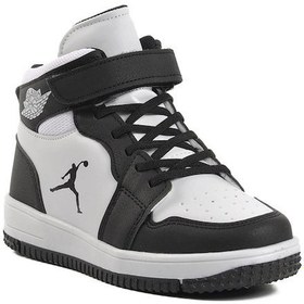 Resim Cool Haykat Cırtlı Basketbol Çocuk Spor Ayakkabı siyah-beyaz 