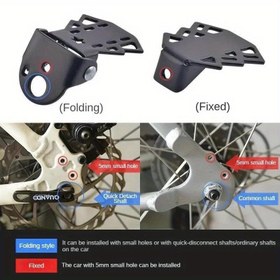 Resim 1 Çift Siyah Katlanır Bisiklet Arka Pedalı MTB Ayak Dayanağı - Ayarlanabilir, Dayanıklı, Hızlı Serbest Bırakma Bisiklet Aksesuarları Güçlendirilmiş Stabilite ve Konfor için 