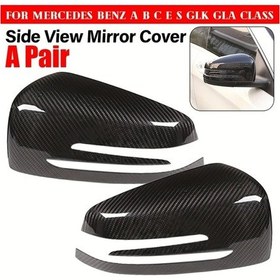 Resim Dream011 1 Çift Karbon Fiber Mercedes A B C E Cla Gla Yan Ayna Kapağı 