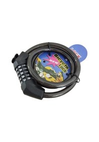 Resim T.concept Dayanıklı Parlak Siyah Şifreli Çelik Bisiklet Kilidi Siyah 