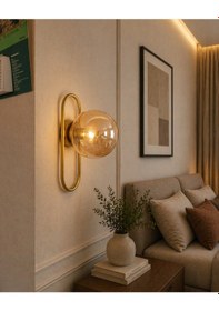 Resim Ömür Avize Modern Eskitme Kasa Kapalı Camlı Aplik Beyaz 